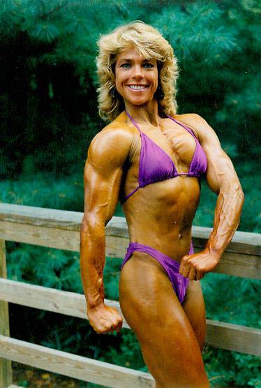 VICKI LESTANKO Female Bodybuilder 80's 90's FOUND PHOTO Muscle Woman EN 18  9 A